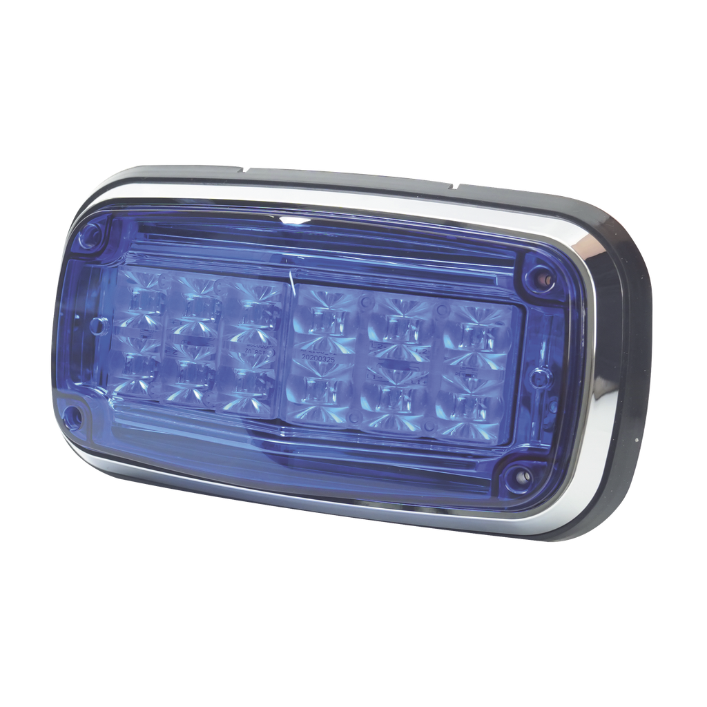 Luz de advertencia 8 X 4, Color Azul, IP67, SAE, Ideal para Ambulancias