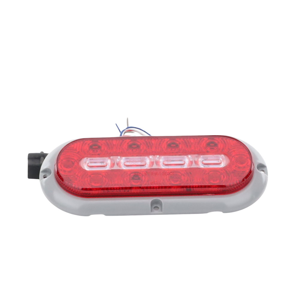 [ED3080AW] Plafón Ovalado de 7.5 Para Camiones de Transporte, 18 LED Ultra Brillantes, Color Rojo/Claro/Ambar