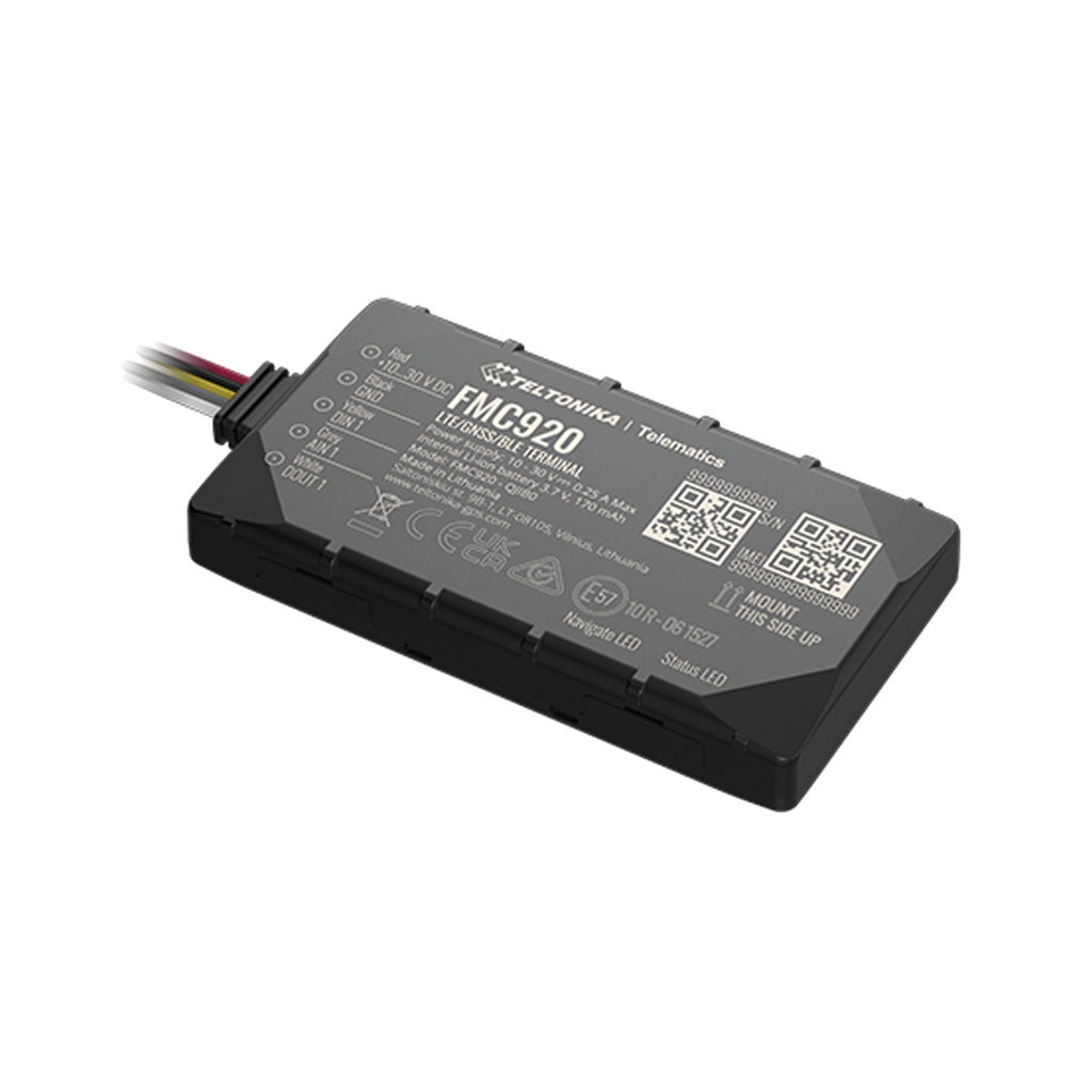 [FMC920] Eficiente Rastreador Vehicular (GPS) 4G LTE CAT 1 y 2G / Bloqueo Remoto / Detección de Jammer / Sensores de Temperatura, Humedad, Magnéticos y de Combustible  Bluetooth