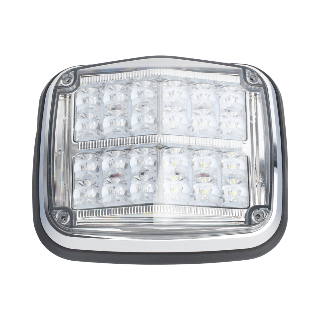 [XT1895RW] Luz de advertencia de 8 X 6, Color Rojo / Claro, SAE,  IP67, Ideal para Ambulancias