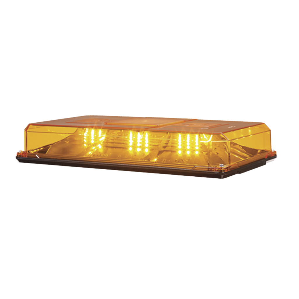 [HL10PA] Mini barra de luces, 24 LED, 10 pulgadas, Highlighter LED, Ambar, Domo Ambar, Montaje Permanente, Ideal para Seguridad Privada