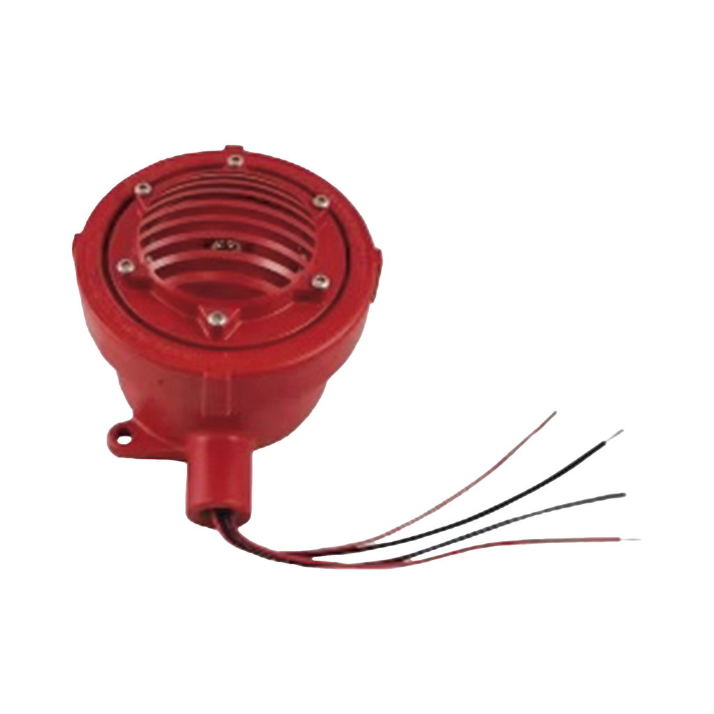 [FHEX24SMR] Bocina Vibratone a prueba de explosiones para exterior y ubicaciones peligrosas, 24 Vcd, roja