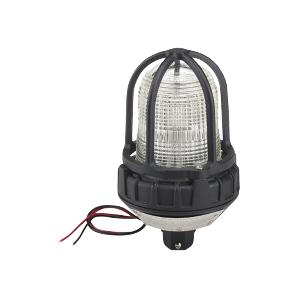 [151XST-012024-C] Luz estroboscópica para ubicaciones peligrosas,  montaje tipo tubo, 12-24 VCD, Color Claro
