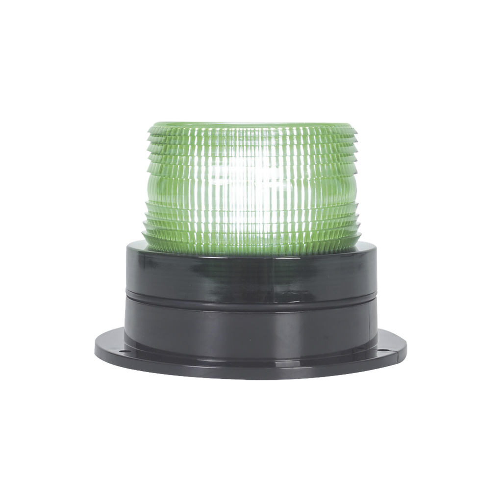 Burbuja Brillante de Larga Vida Útil, con 8 LEDs Color Verde, Domo Verde, 110 Vca