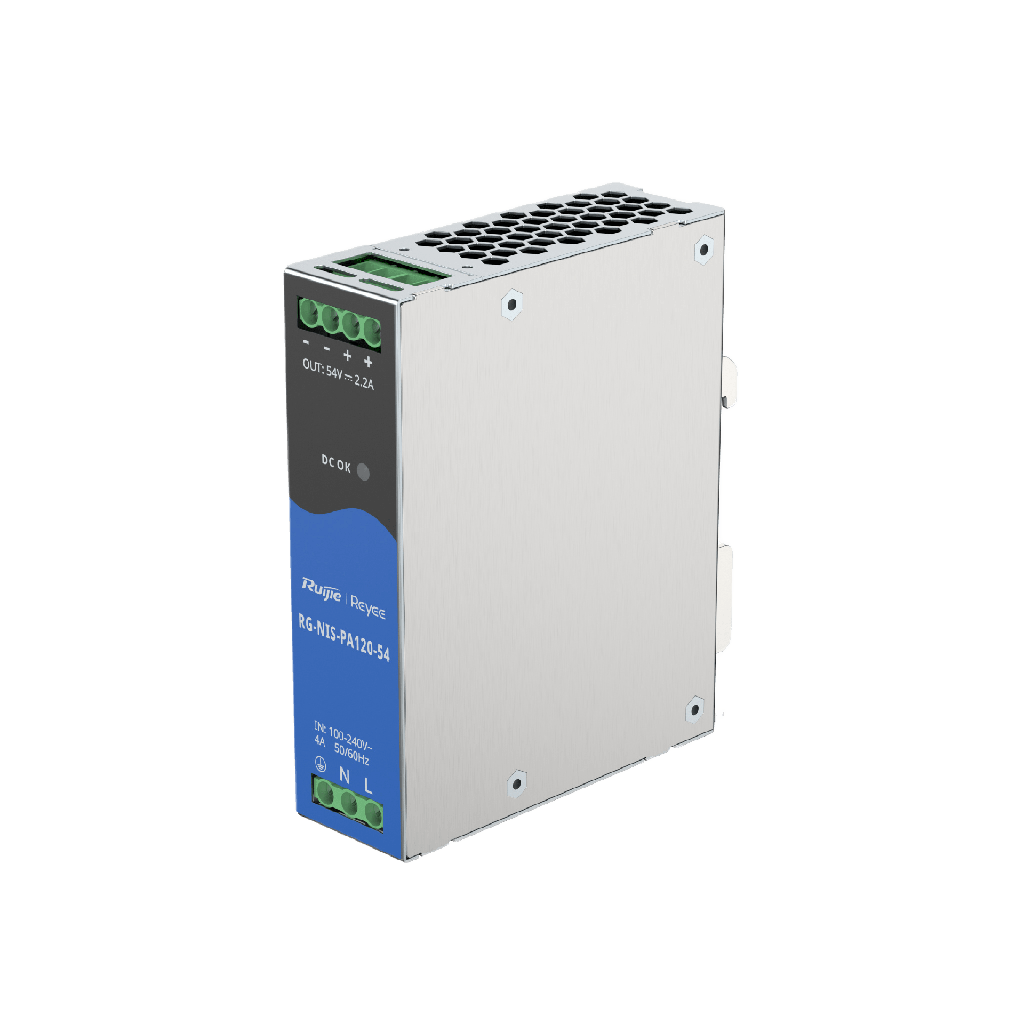 [RG-NIS-PA120-54] Fuente de Alimentación AC/DC 120W DIN-RAIL para Switch Industrial