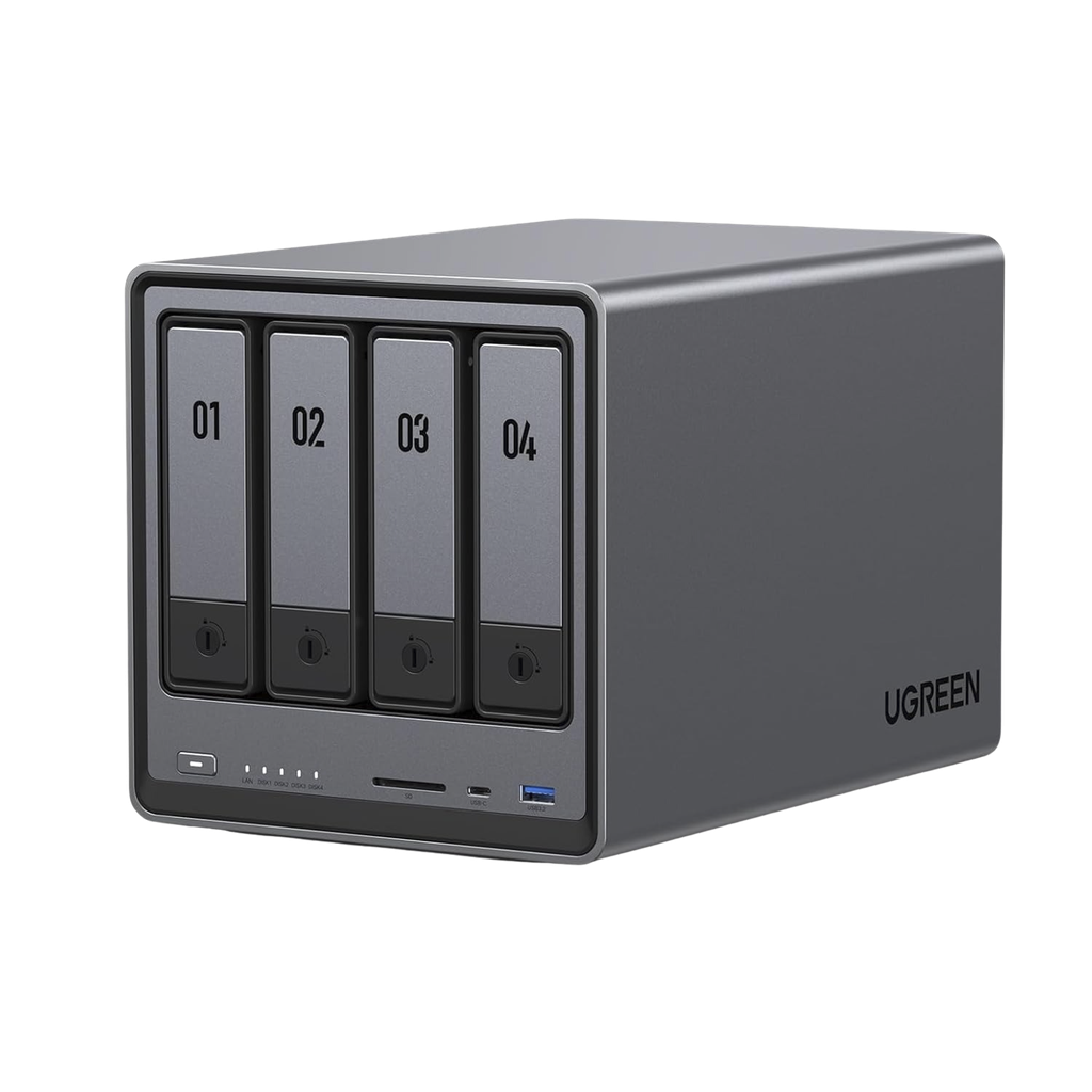 [25371B] NASync DXP4800 | SO UGOS Pro |  Intel N100 12th Gen Intel® Quad Core? | 4-Bahias (SATA) hasta 96TB | 2* M.2 SSD hasta 16TB| 8GB DDR5 (Exp. a 16GB) | 2.5Gb Dual Ethernet | HDMI 4K | 2* USB2.0 | 1*USB 3.2Gen | 1* USB 3.2Gen2 | 1*USB-C 3.2Gen2 | SD