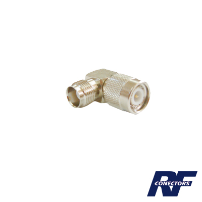[RFT-1227] Adaptador en Ángulo Recto de Conector TNC Macho a TNC Hembra, Níquel/ Oro/ Teflón.