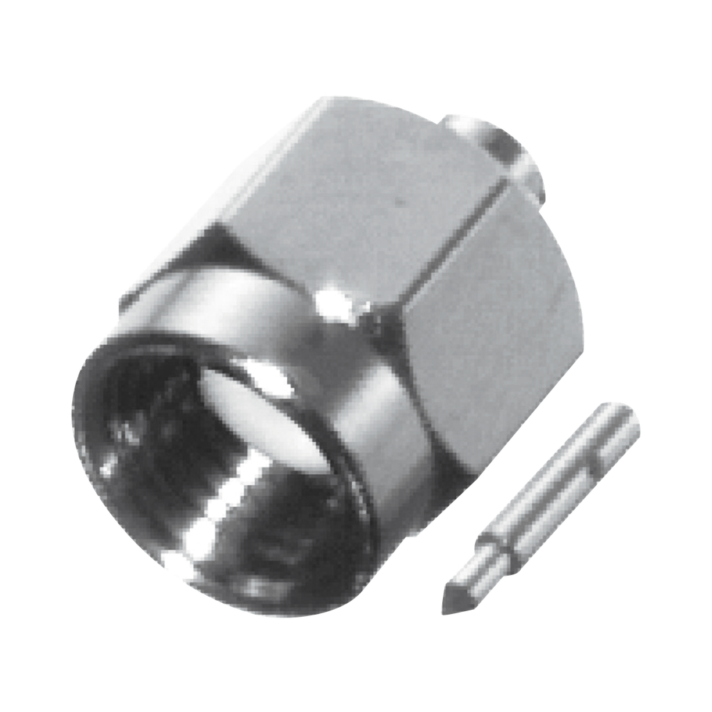 [RSA-3505-085-03] Conector SMA Macho de Pared Gruesa para Cable Semi-Rigido de 0.085 de Díametro, SR1, Inox.-Oro/ Oro/ Teflón.