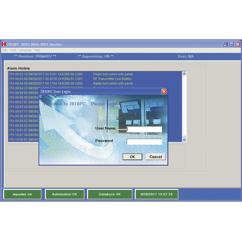 [7810PC-AM] Software de Recepcion de Eventos de Alarma por IP o 3G/4G No requiere IP Publica Fija o Servicios de Nombres de Dominio DDNS
