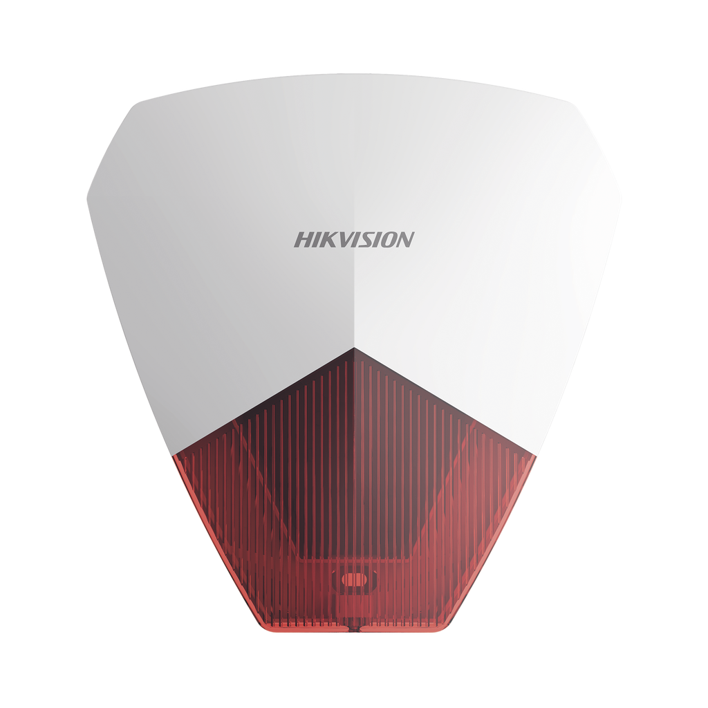 [DS-PS1-R] Sirena Estrobo Cableada Hikvision / Ideal para cualquier Panel de Alarma / Roja / 105 dB / Protección IP54
