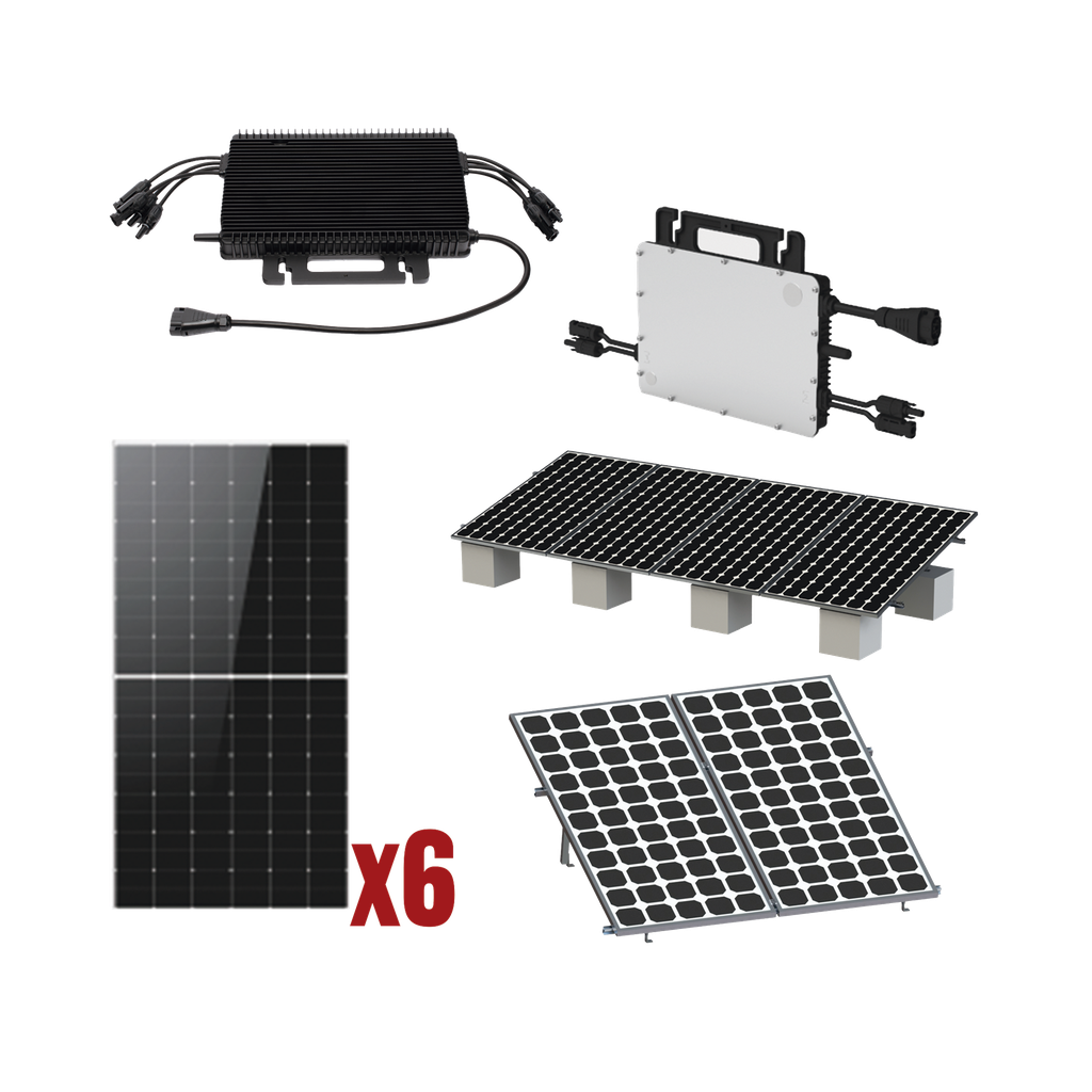 [HMS3000KIT1] Kit Solar Interconexion  / 3kW  220Vca / Microinversores HOYMILES / Montaje Incluido