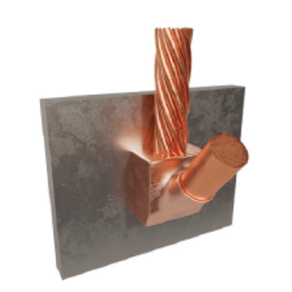 [TGM-CVAPV-1/0] Molde para Soldadura Exotérmica para Cable 1/0 AWG a Superficie de Acero en Vertical hacia Arriba a 90°