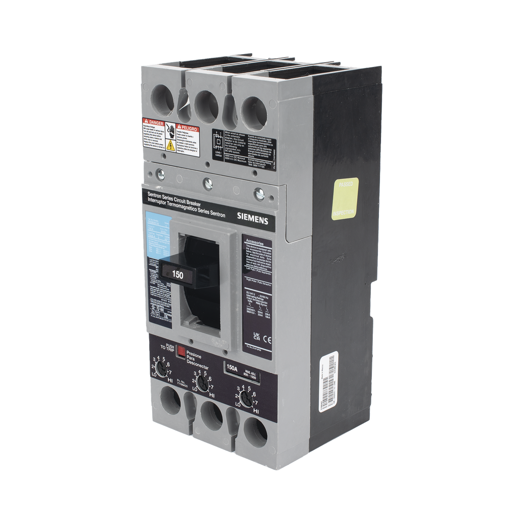 [FXD63B150L] Interruptor Termomagnético 600V 3X150A, Con zapatas principales.