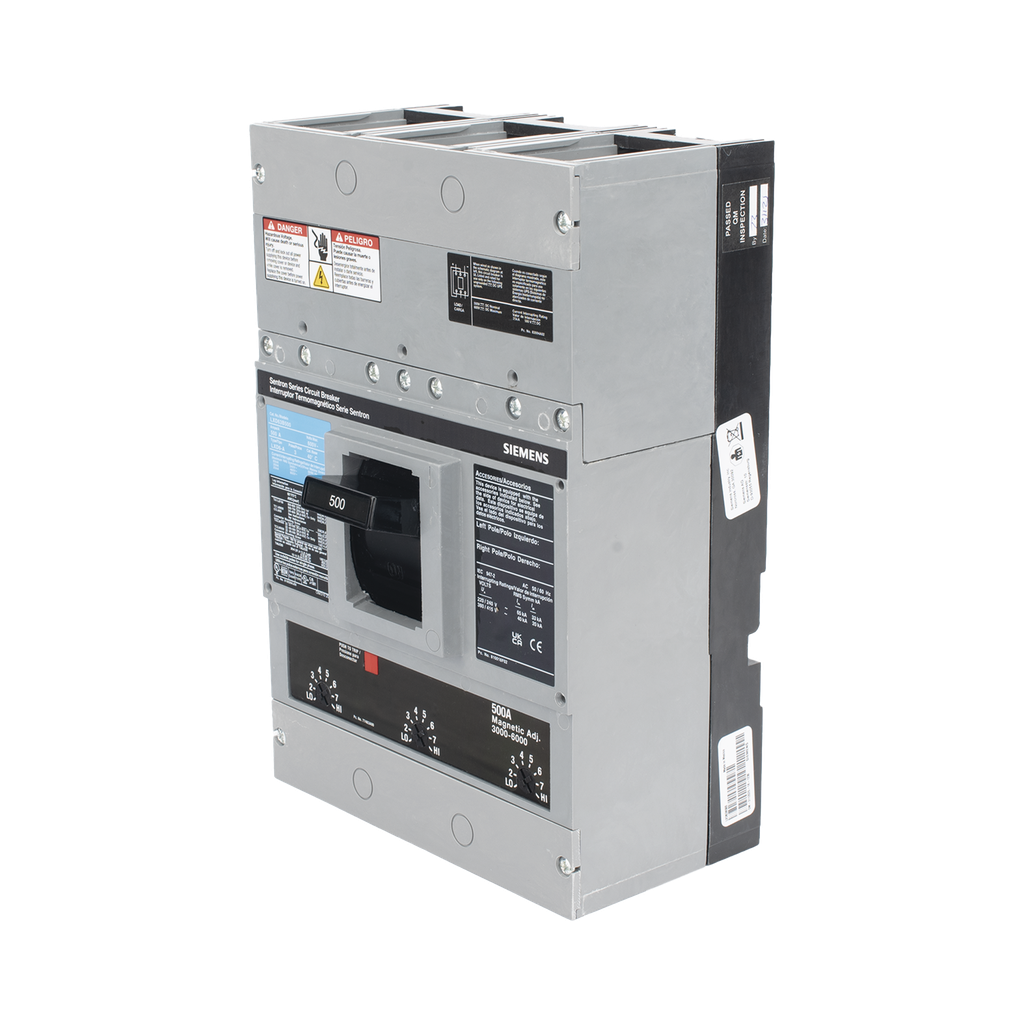 [LXD63B500] Interruptor Termomagnético 600V 3X500A, Sin zapatas principales.